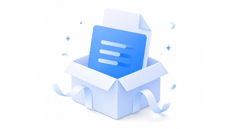 A free introductory online course lifted out of an opened box